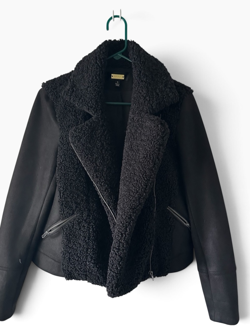 GREYLIN Black Faux Leather Biker Jacket Full Zip Pockets Long Sleeve
Women S - Picture 2 of 6